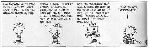 Calvin and Hobbes cartoon